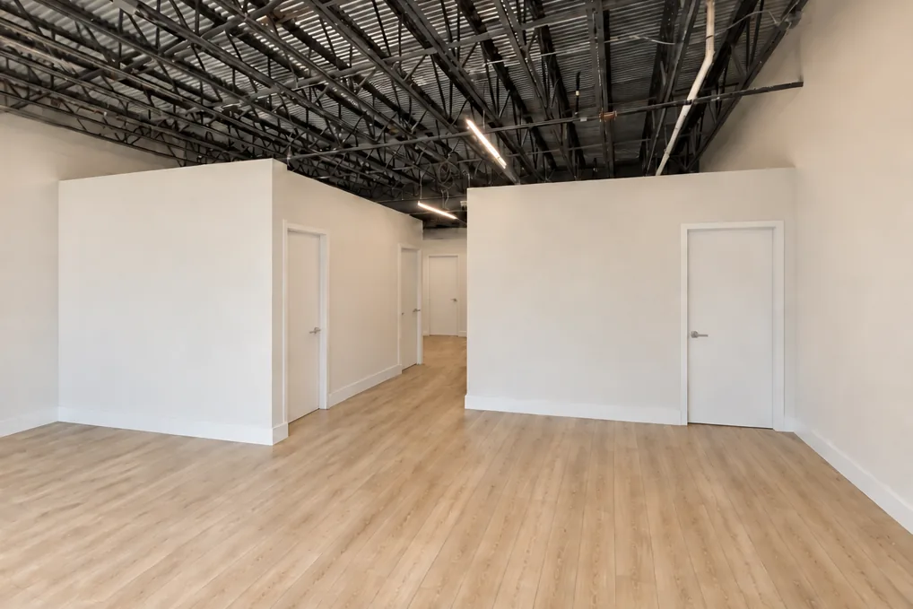 After: the same unit with finished walls, doors and flooring