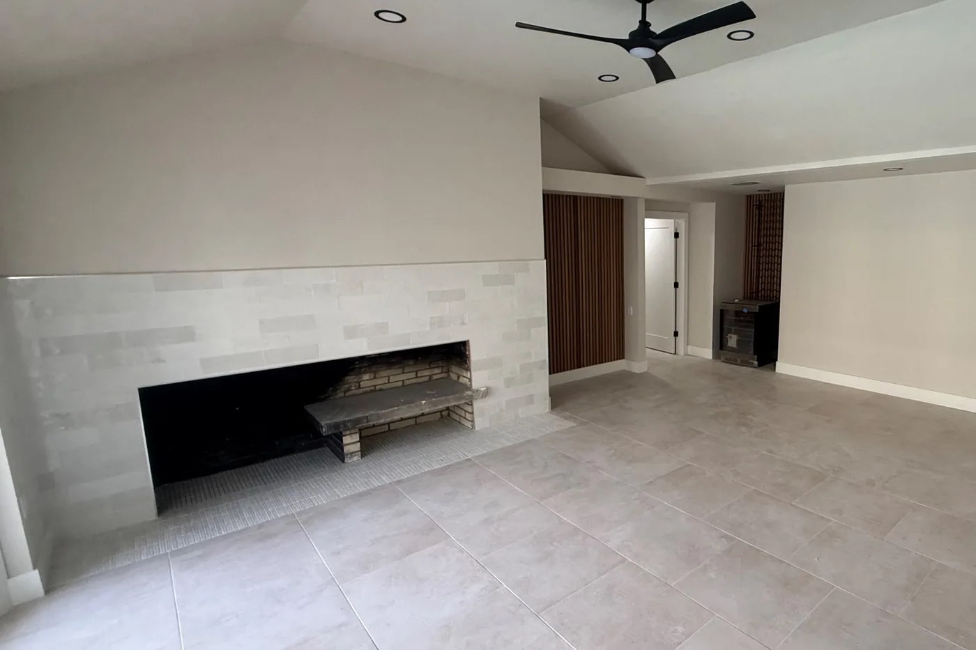 After: the finished residential living room