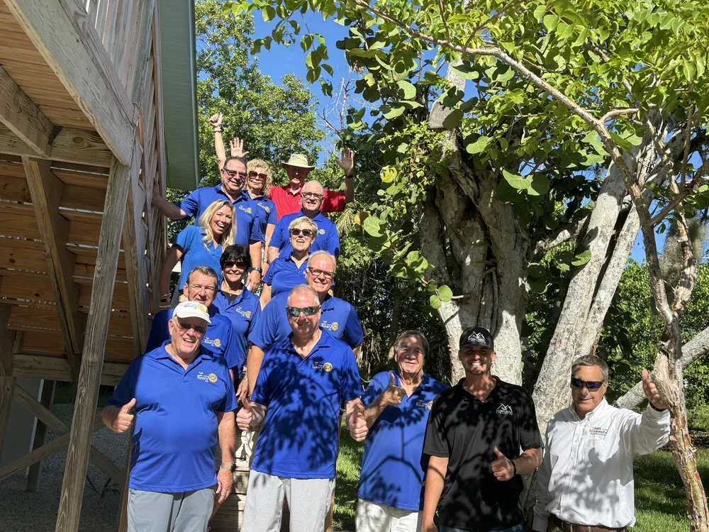 Members of the local Rotary Club at a community event in Southwest Florida